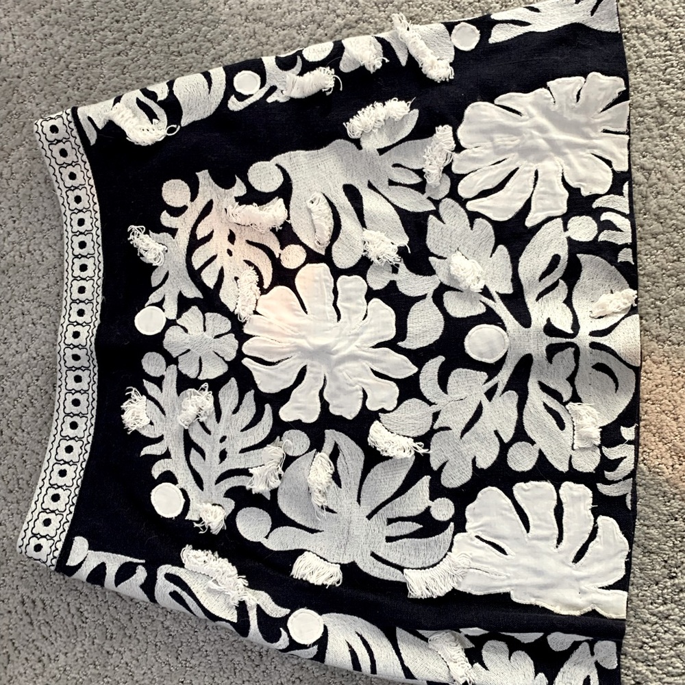 Navy white skirt